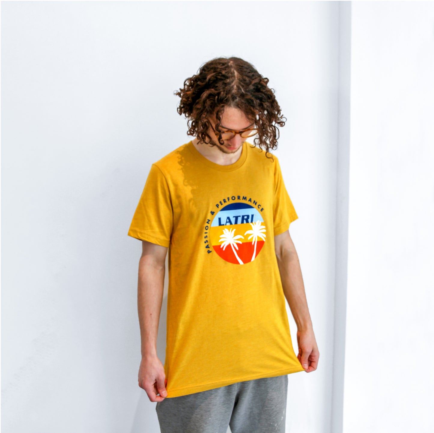 Unisex LA Tri Club T-Shirt in Retro Gold